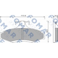 FO 666181 FOMAR Friction Комплект гальмівних колодок дисковий гальм