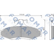FO 666181 FOMAR Friction Комплект гальмівних колодок дисковий гальм
