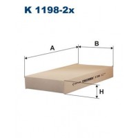 Фільтр повітря у внутрішньому просторі FILTRON K 1198-2x