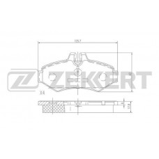 BS-1158 ZEKKERT Комплект гальмівних колодок дисковий гальм