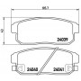 P 10 005 BREMBO Комплект гальмівних колодок дисковий гальм