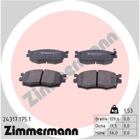 24317.175.1 ZIMMERMANN КомплеК т гальмівних колодок, дискове гальмо