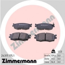 24317.175.1 ZIMMERMANN КомплеК т гальмівних колодок, дискове гальмо