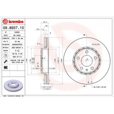 09.8937.10 BREMBO Гальмівний диск