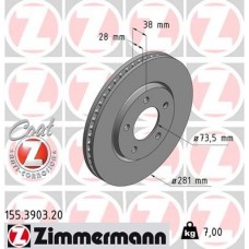 155.3903.20 ZIMMERMANN Гальмівний диск
