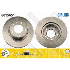 6015651 GIRLING Гальмівний диск