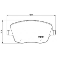 P 85 057 BREMBO Комплект гальмівних колодок дисковий гальм