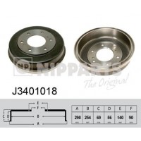 J3401018 NIPPARTS Гальмівний барабан