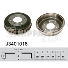 J3401018 NIPPARTS Гальмівний барабан