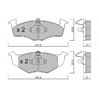 BPVW-1018 AISIN Комплект гальмівних колодок дисковий гальм