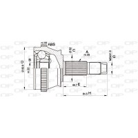 CVJ5210.10 OPEN PARTS Шарнирный комплект, Привідний вал
