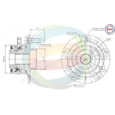 70-230029 MULTIPARTS Комплект підшипника ступиці колеса