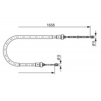 1 987 482 234 BOSCH Тросик, cтояночный тормоз