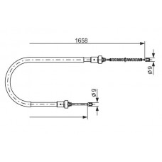 1 987 482 234 BOSCH Тросик, cтояночный тормоз