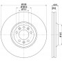 8DD 355 128-221 HELLA PAGID Гальмівний диск