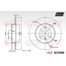 873590 MAXTECH Гальмівний диск
