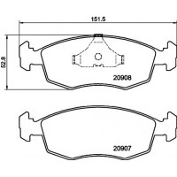 MDB1290 MINTEX Комплект гальмівних колодок дисковий гальм