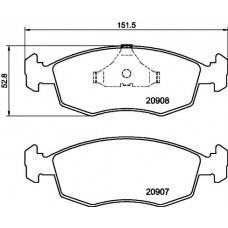 MDB1290 MINTEX Комплект гальмівних колодок дисковий гальм