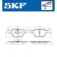 VKBP 80548 SKF Комплект гальмівних колодок дисковий гальм