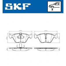 VKBP 80548 SKF Комплект гальмівних колодок дисковий гальм