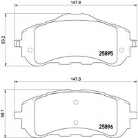 P 61 120X BREMBO Комплект гальмівних колодок дисковий гальм