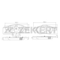 BS-1254 ZEKKERT КомплеК т гальмівних колодок, дискове гальмо
