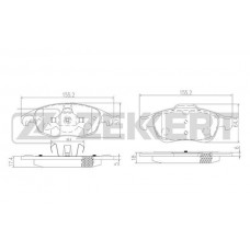 BS-1254 ZEKKERT КомплеК т гальмівних колодок, дискове гальмо