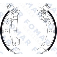 FO 0343 FOMAR Friction Комплект гальмівних колодок