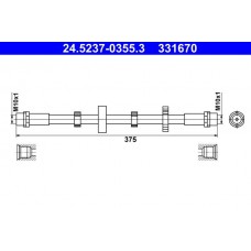 24.5237-0355.3 ATE Гальмівний шланг