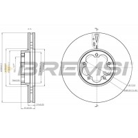 CD8468V BREMSI Гальмівний диск