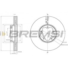 CD8468V BREMSI Гальмівний диск