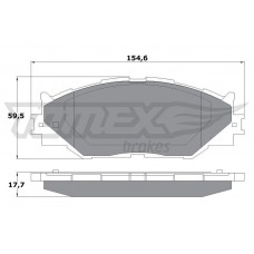 TX 17-62 TOMEX Brakes Комплект гальмівних колодок дисковий гальм