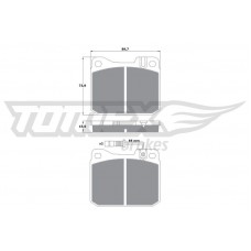 TX 10-221 TOMEX Brakes Комплект гальмівних колодок дисковий гальм