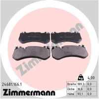 24681.166.1 ZIMMERMANN Комплект гальмівних колодок дисковий гальм