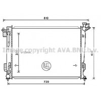 HY2372 AVA QUALITY COOLING Радіатор охолодження двигуна