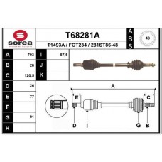 T68281A EAI Привідний вал
