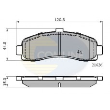 CBP0508 COMLINE Комплект гальмівних колодок дисковий гальм