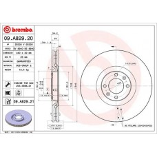 09.A829.21 BREMBO Гальмівний диск