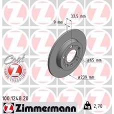 100.1248.20 ZIMMERMANN Гальмівний диск