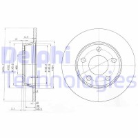 BG3671 DELPHI Гальмівний диск