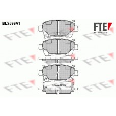 BL2599A1 FTE Комплект гальмівних колодок дисковий гальм