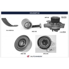 KH 430WP148 HUTCHINSON Водяний насос комплект зубчастого ременя