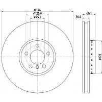 8DD 355 120-711 HELLA Гальмівний диск