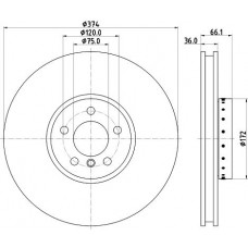 8DD 355 120-711 HELLA Гальмівний диск