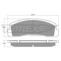 TX 12-16 TOMEX Brakes Комплект гальмівних колодок дисковий гальм