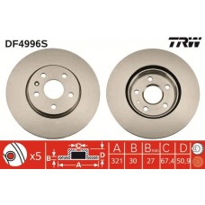 DF4996S TRW Гальмівний диск