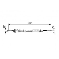1 987 477 885 BOSCH Тросик, cтояночный тормоз
