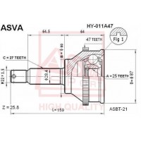 HY-011A47 ASVA Шарнирный комплект, Привідний вал