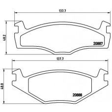 P 85 012 BREMBO Комплект гальмівних колодок дисковий гальм