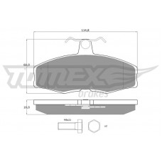 TX 10-272 TOMEX Brakes Комплект гальмівних колодок дисковий гальм